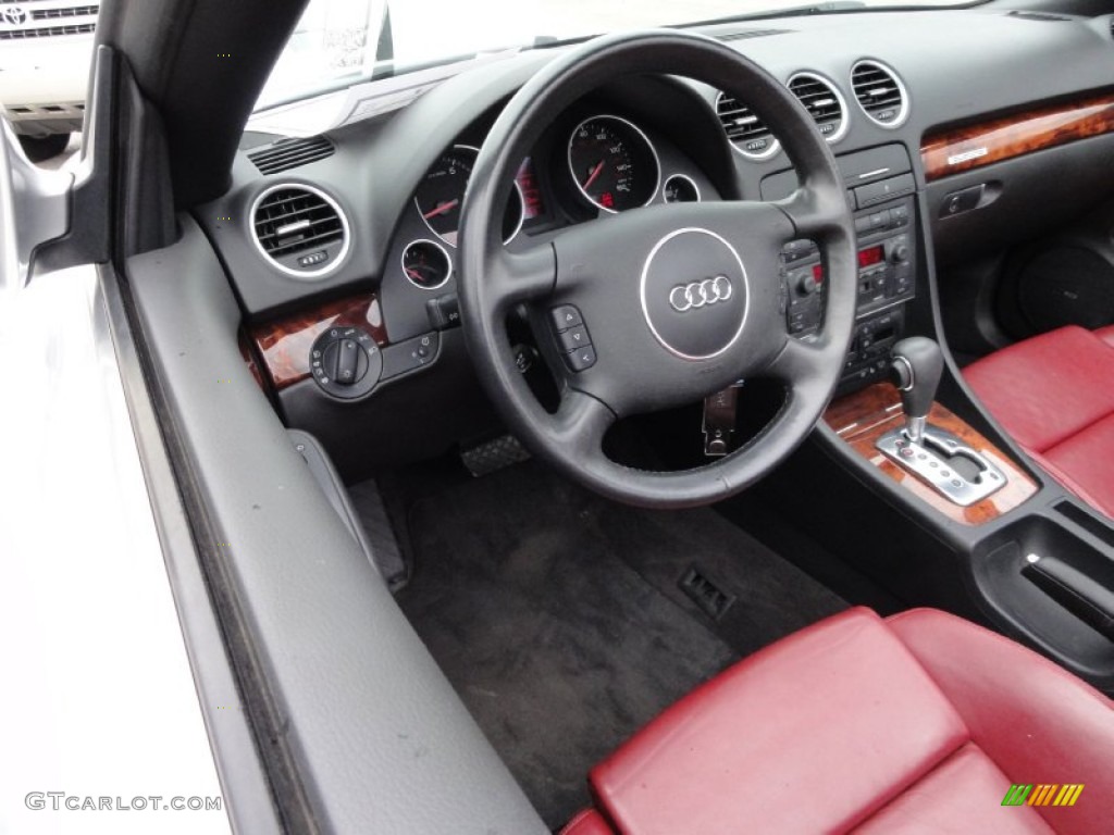 2005 Audi A4 3.0 quattro Cabriolet Red Dashboard Photo #52333326