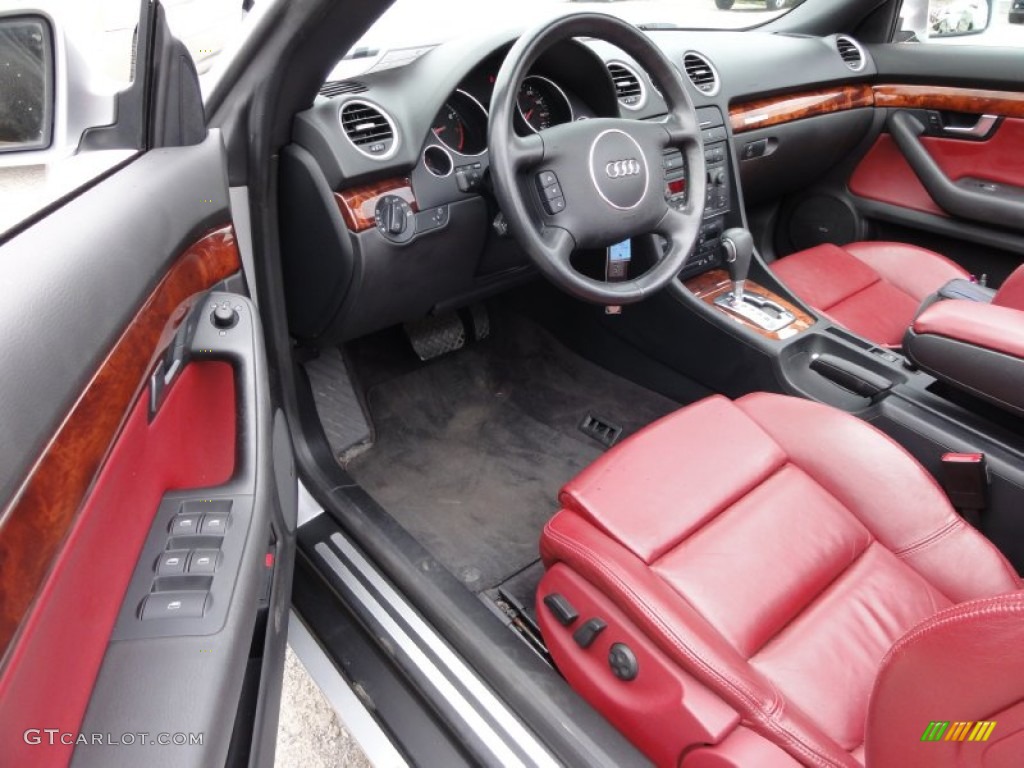 Red Interior 2005 Audi A4 3.0 quattro Cabriolet Photo #52333338