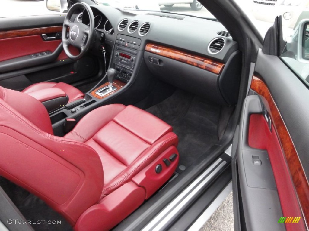 2005 Audi A4 3.0 quattro Cabriolet Red Dashboard Photo #52333419