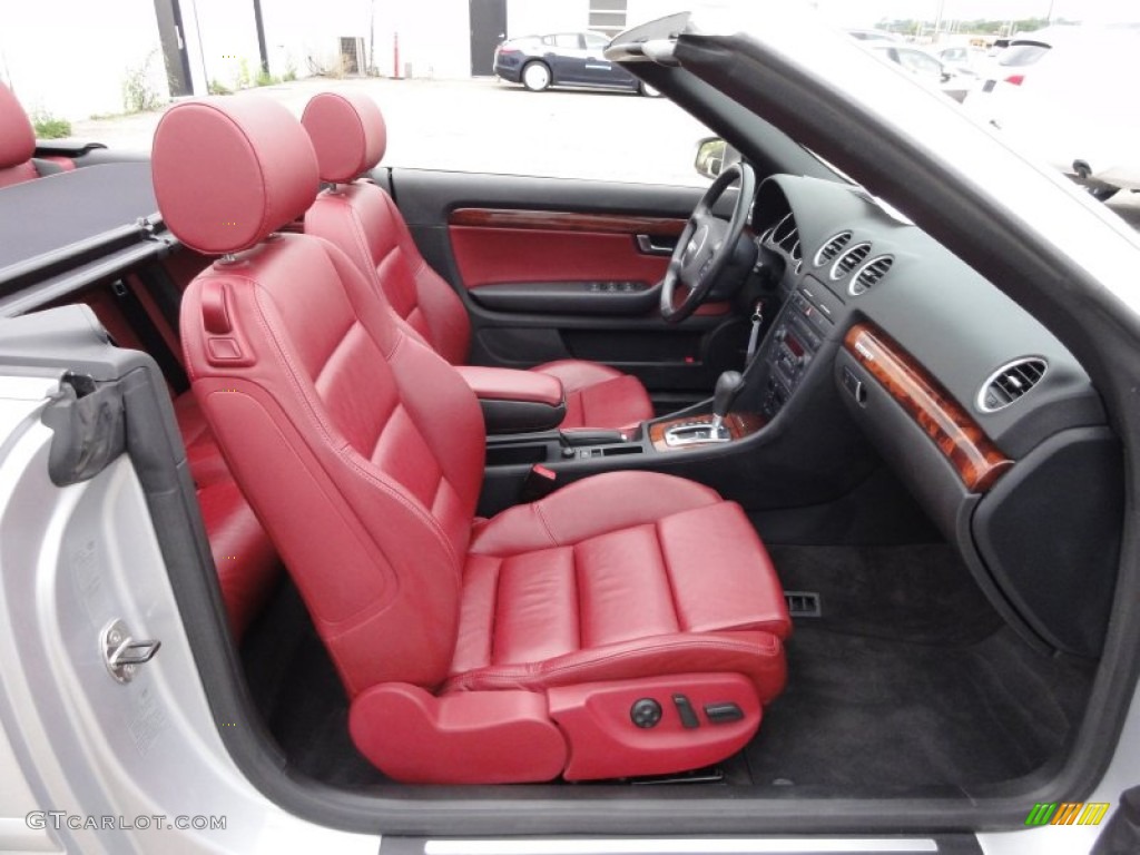 Red Interior 2005 Audi A4 3.0 quattro Cabriolet Photo #52333449