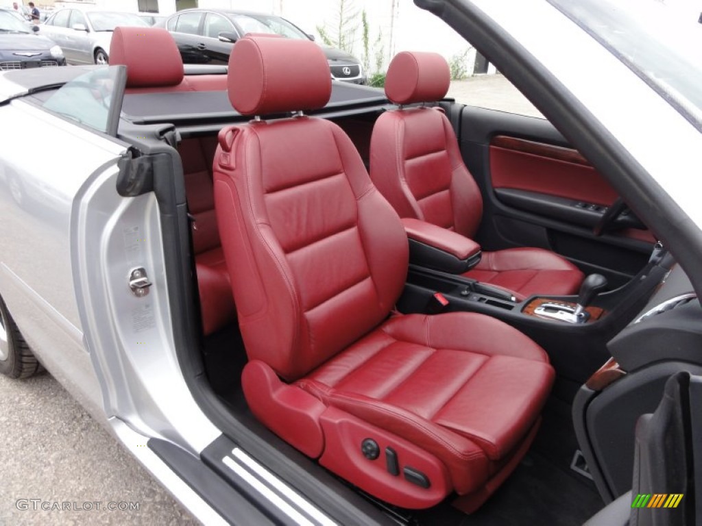 Red Interior 2005 Audi A4 3.0 quattro Cabriolet Photo #52333464