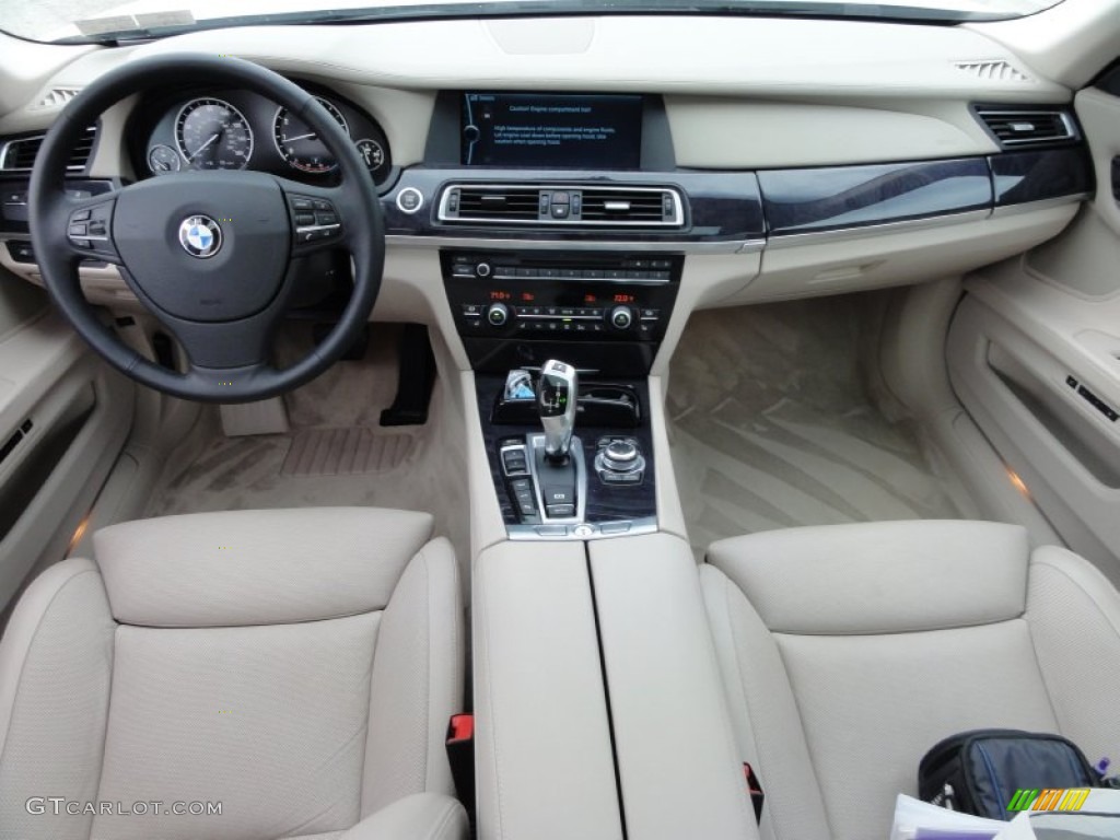 2010 BMW 7 Series 750Li xDrive Sedan Champagne Full Merino Leather Dashboard Photo #52335030