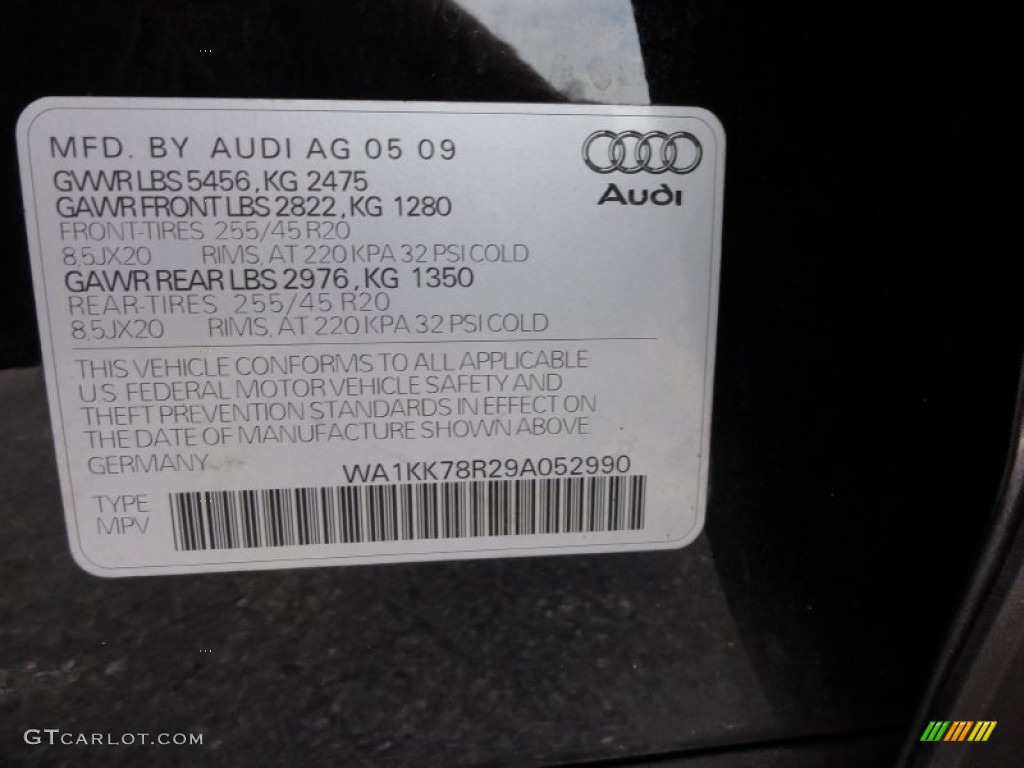 2009 Q5 3.2 Premium Plus quattro - Brilliant Black / Black photo #41