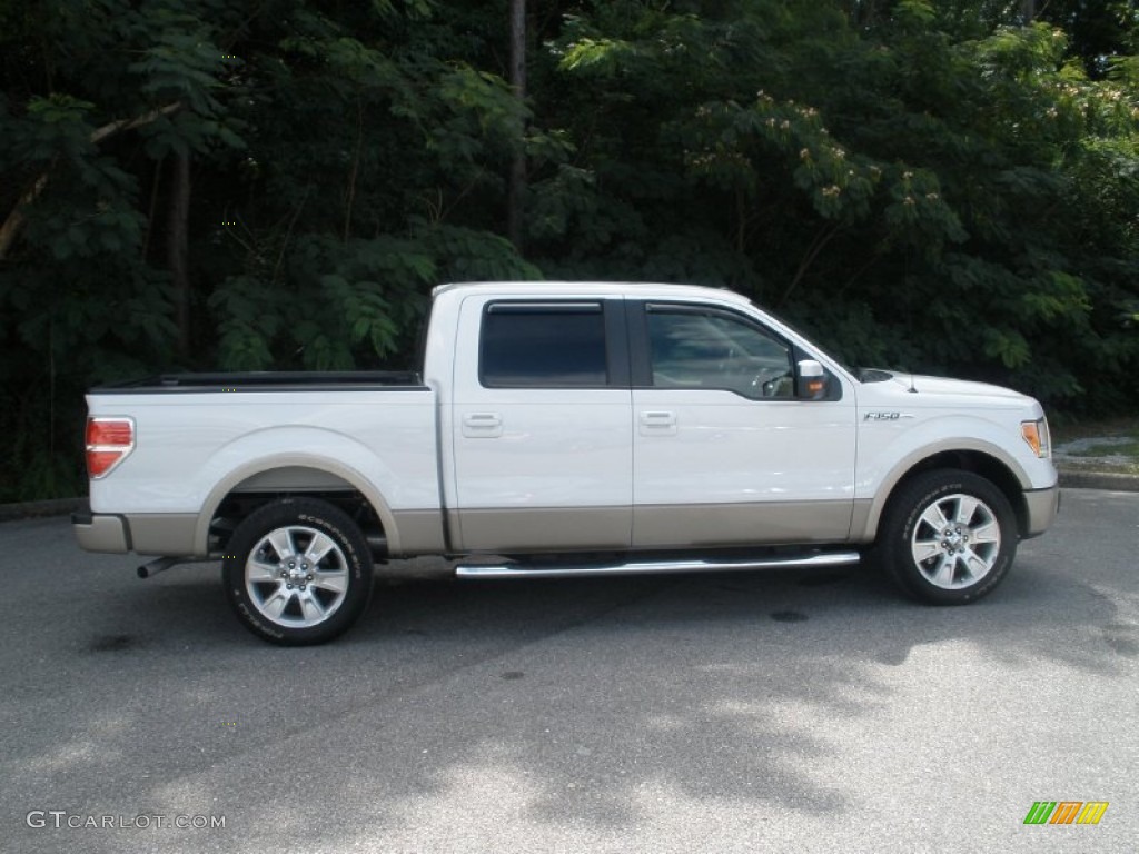 2010 F150 Lariat SuperCrew - Oxford White / Tan photo #2