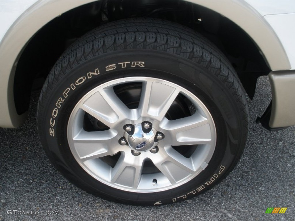 2010 F150 Lariat SuperCrew - Oxford White / Tan photo #9