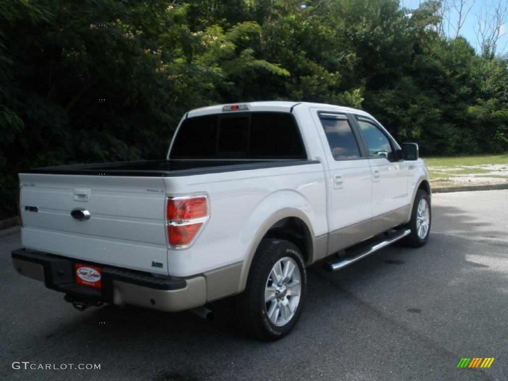 2010 F150 Lariat SuperCrew - Oxford White / Tan photo #10