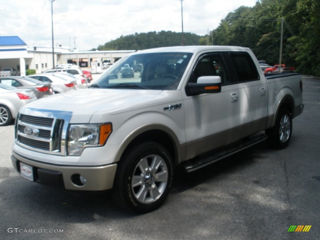 2010 F150 Lariat SuperCrew - Oxford White / Tan photo #14