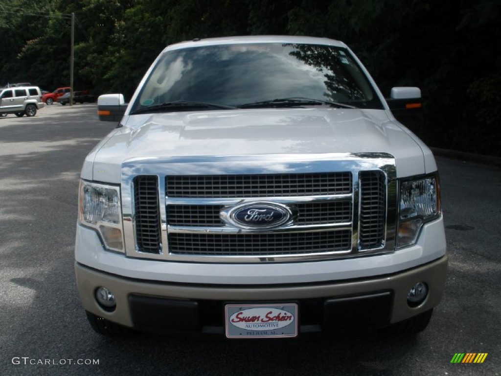 2010 F150 Lariat SuperCrew - Oxford White / Tan photo #15