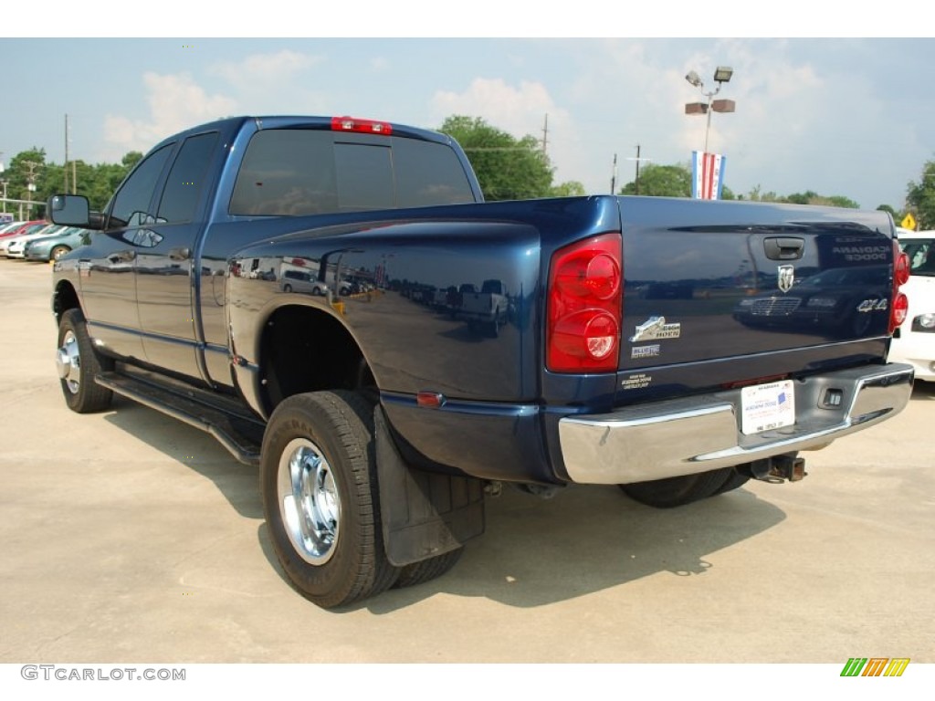 2008 Ram 3500 Big Horn Edition Quad Cab 4x4 Dually - Patriot Blue Pearl / Medium Slate Gray photo #5