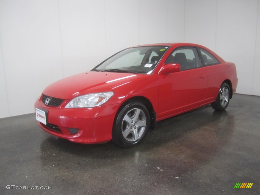 2004 Civic EX Coupe - Rally Red / Black photo #1