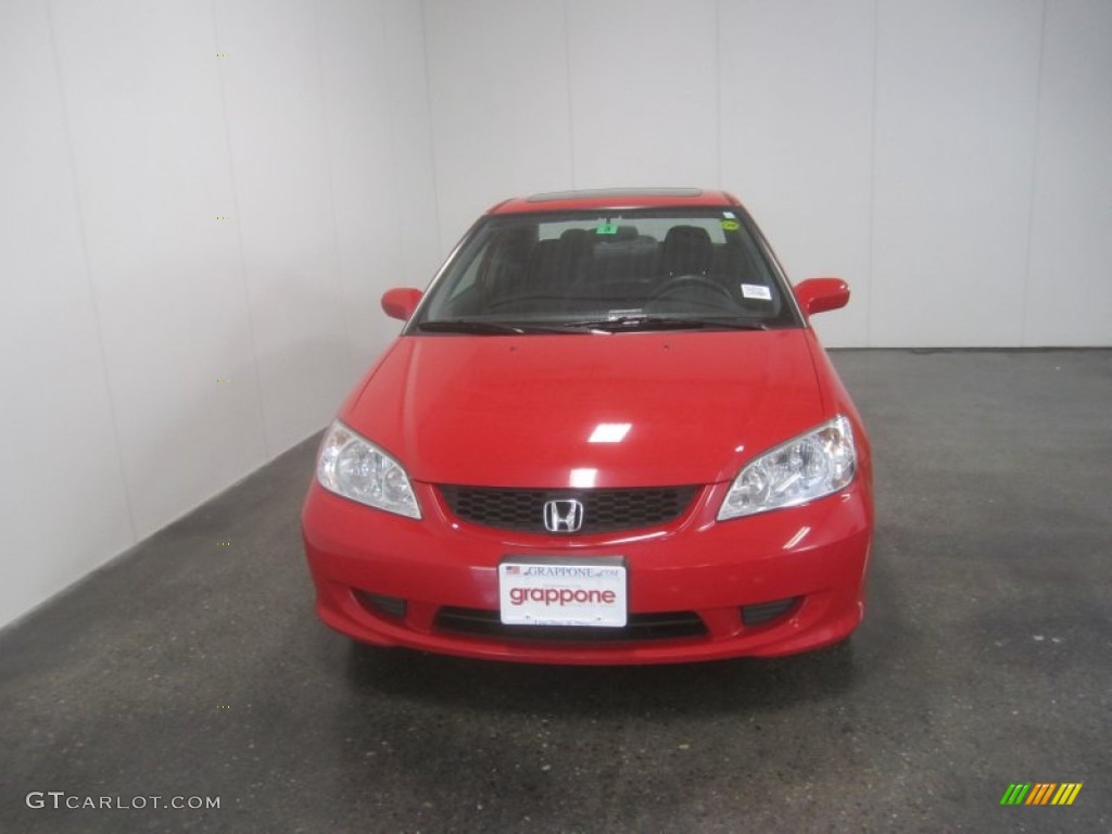 2004 Civic EX Coupe - Rally Red / Black photo #2