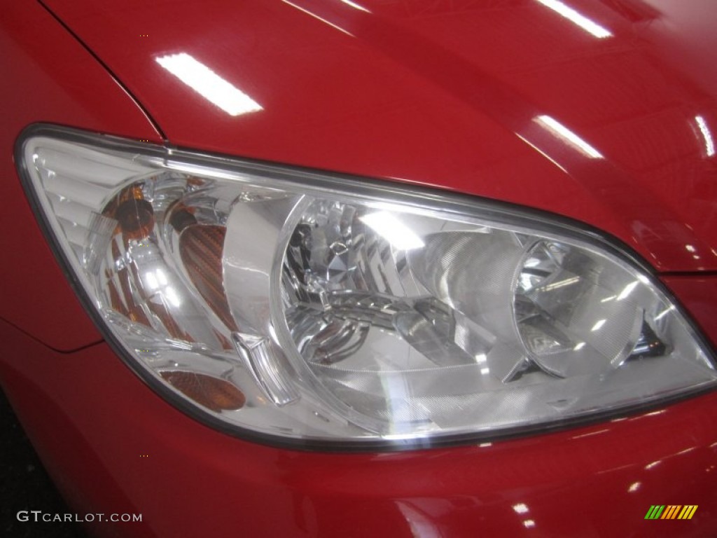 2004 Civic EX Coupe - Rally Red / Black photo #5