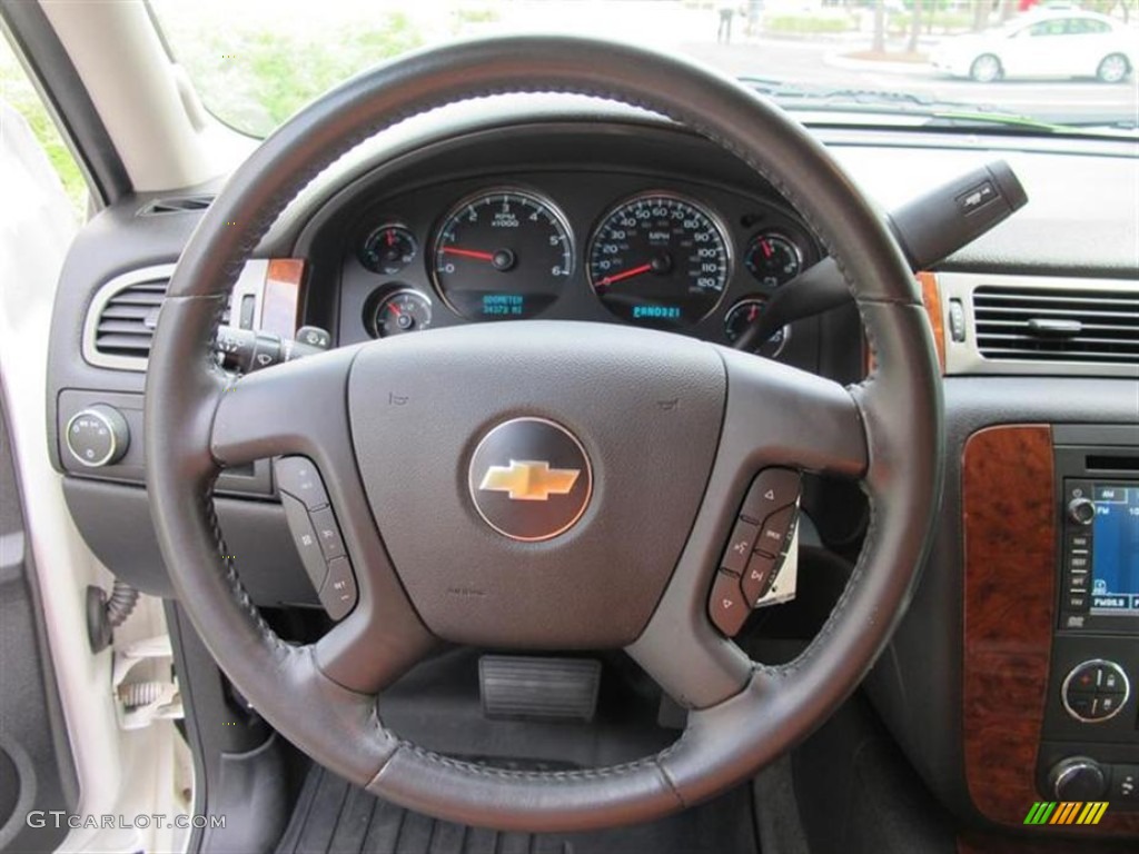2008 Chevrolet Suburban 1500 LTZ Ebony Steering Wheel Photo #52343085