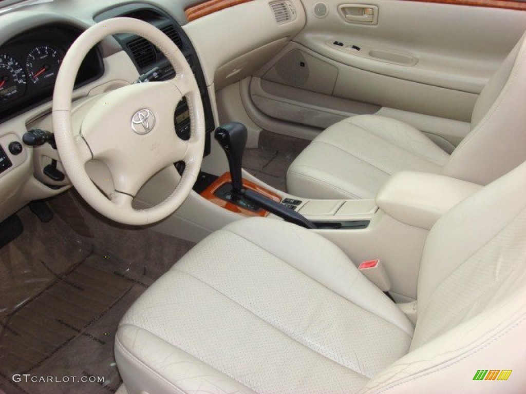 Ivory Interior 2002 Toyota Solara SLE V6 Convertible Photo #52343772