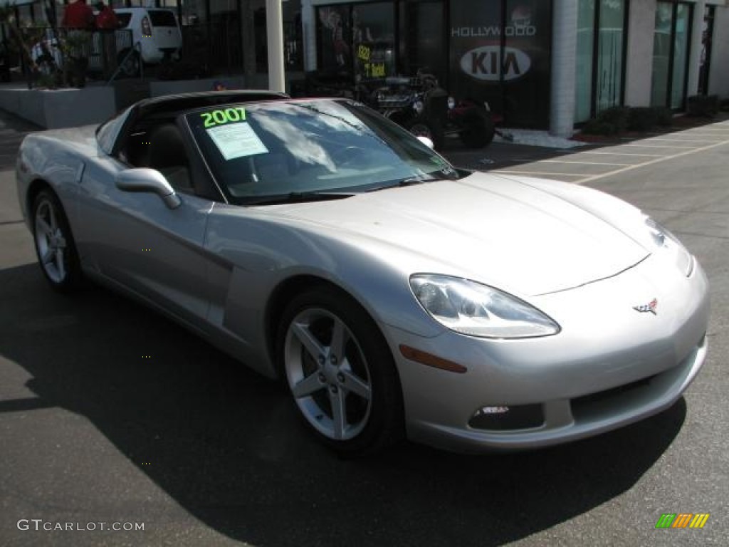 2007 Corvette Coupe - Machine Silver Metallic / Ebony photo #18