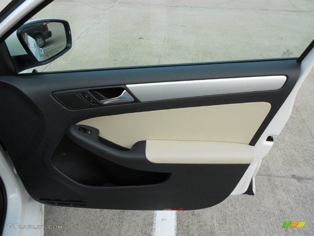 2012 Volkswagen Jetta TDI Sedan Cornsilk Beige Door Panel Photo #52344642