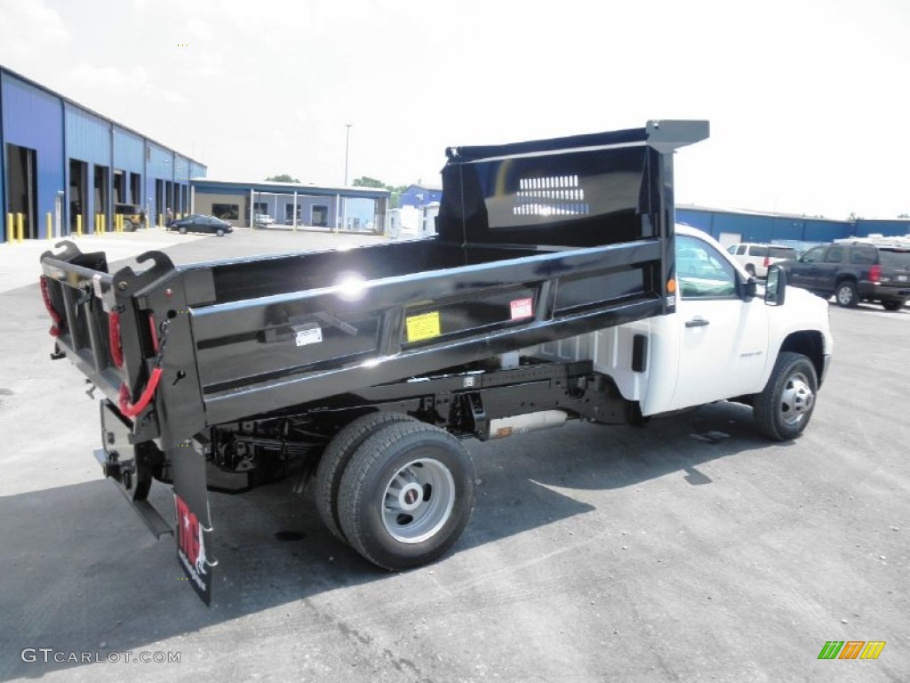 Summit White 2011 GMC Sierra 3500HD Work Truck Regular Cab Chassis Dump Truck Exterior Photo #52345518