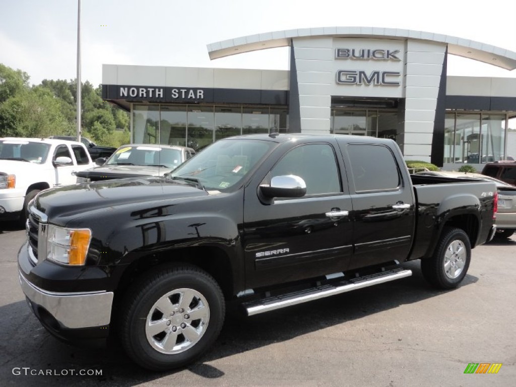 2011 Sierra 1500 SLE Crew Cab 4x4 - Onyx Black / Ebony photo #1