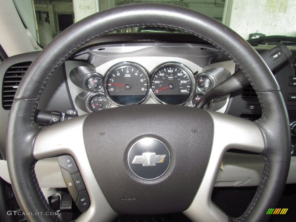 2007 Chevrolet Silverado 1500 LT Extended Cab Light Titanium/Ebony Black Steering Wheel Photo #52345914