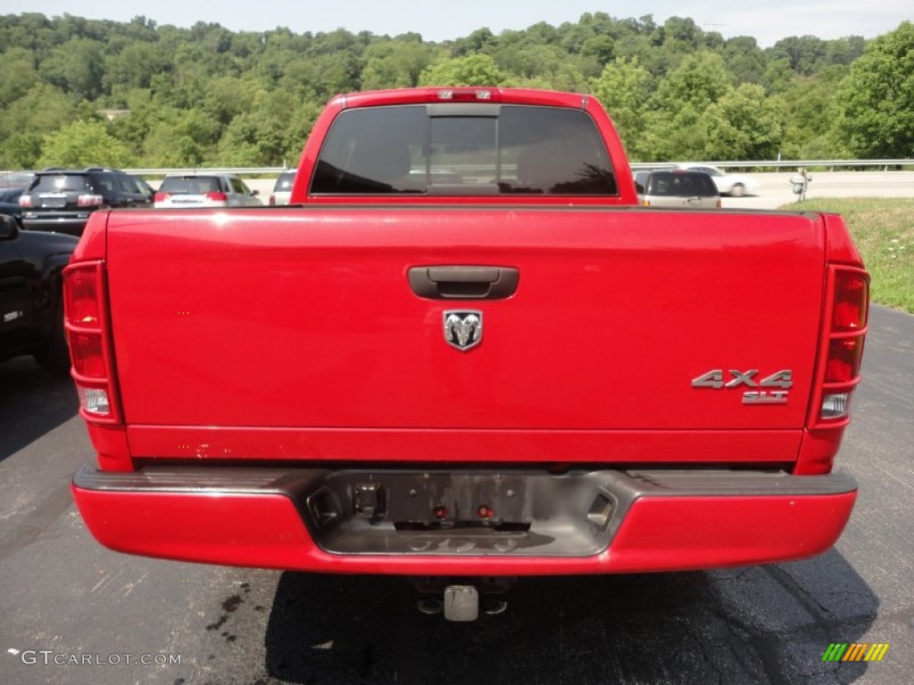 2005 Ram 1500 SLT Quad Cab 4x4 - Flame Red / Dark Slate Gray photo #4