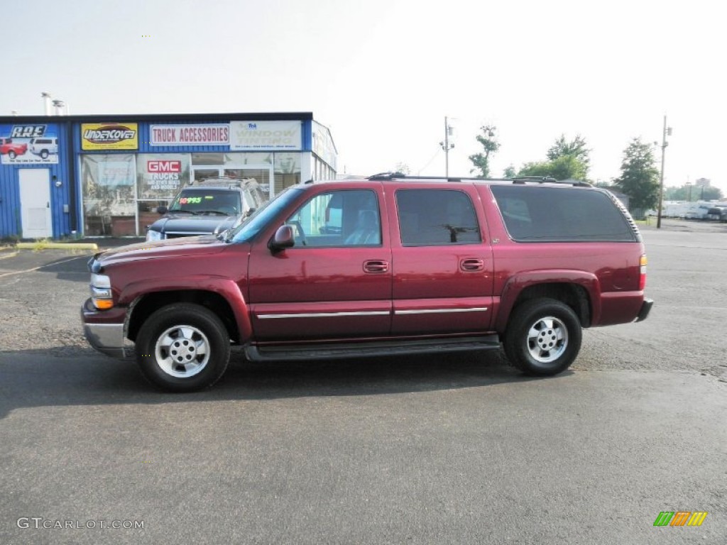 2003 Suburban 1500 LT 4x4 - Redfire Metallic / Gray/Dark Charcoal photo #4