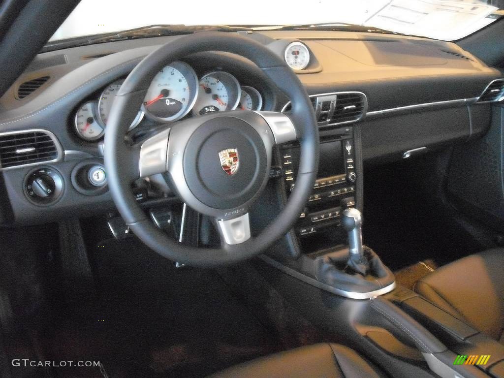2009 911 Turbo Coupe - Meteor Grey Metallic / Black photo #14