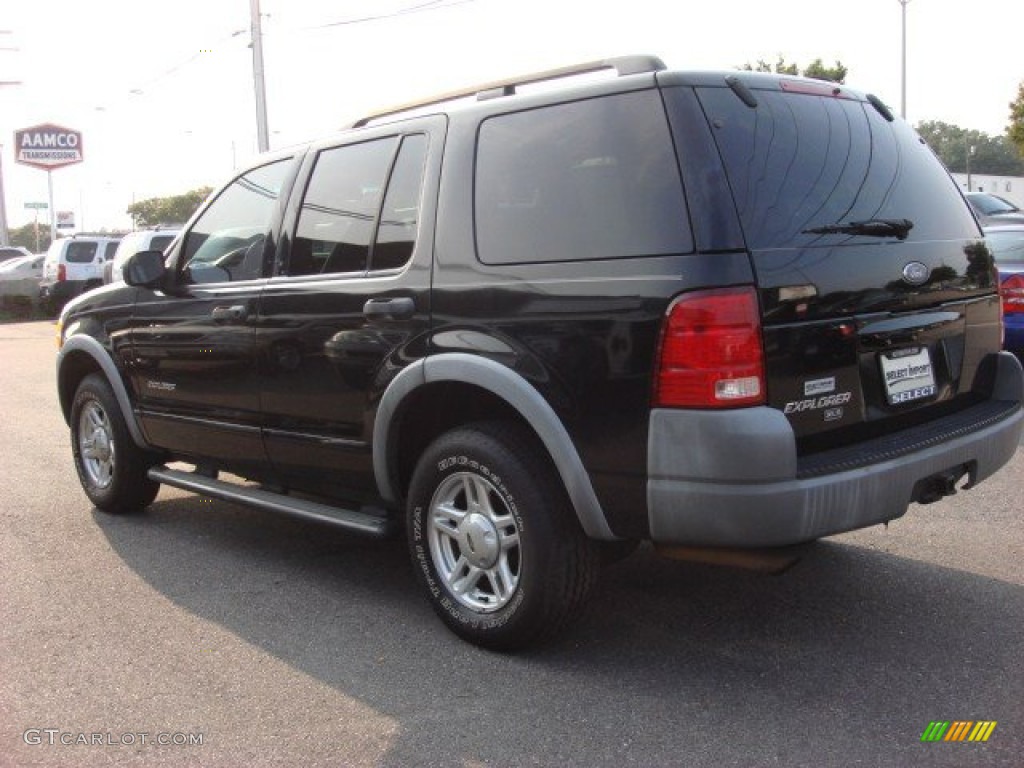 2002 Explorer XLS 4x4 - Black Clearcoat / Graphite photo #4
