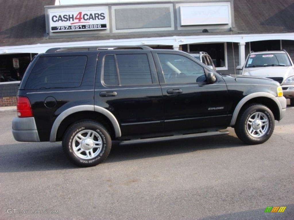 2002 Explorer XLS 4x4 - Black Clearcoat / Graphite photo #6
