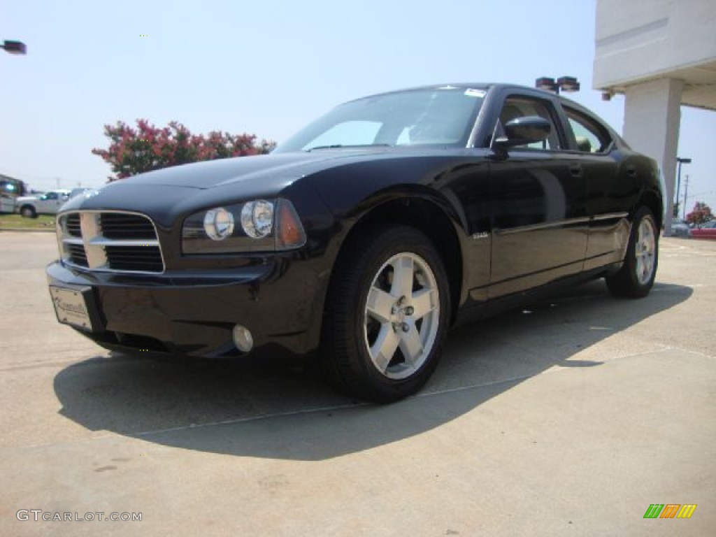 2007 Charger R/T AWD - Brilliant Black Crystal Pearl / Dark Slate Gray/Light Graystone photo #7