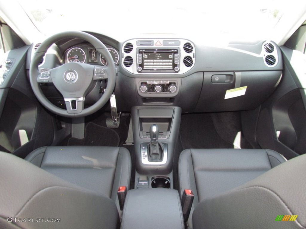 2011 Volkswagen Tiguan SE 4Motion Charcoal Dashboard Photo #52353813