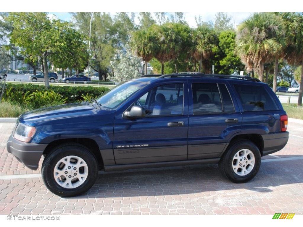 2000 Grand Cherokee Laredo 4x4 - Patriot Blue Pearlcoat / Agate photo #8
