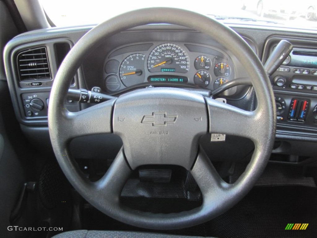2003 Chevrolet Silverado 1500 Extended Cab Dark Charcoal Steering Wheel Photo #52357461