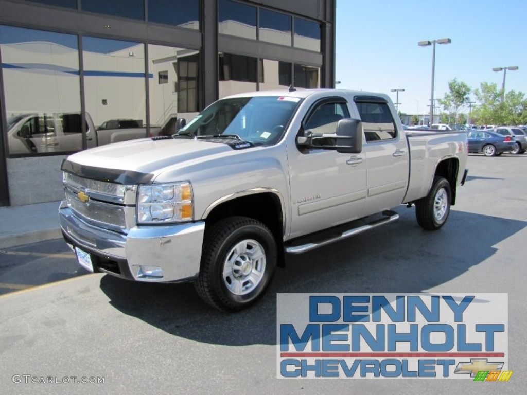 2007 Silverado 2500HD LTZ Crew Cab 4x4 - Silver Birch Metallic / Ebony photo #1