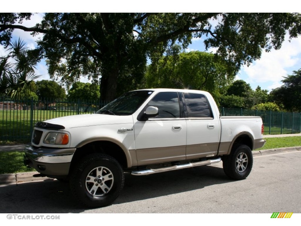 2003 F150 King Ranch SuperCrew 4x4 - Oxford White / Castano Brown Leather photo #2