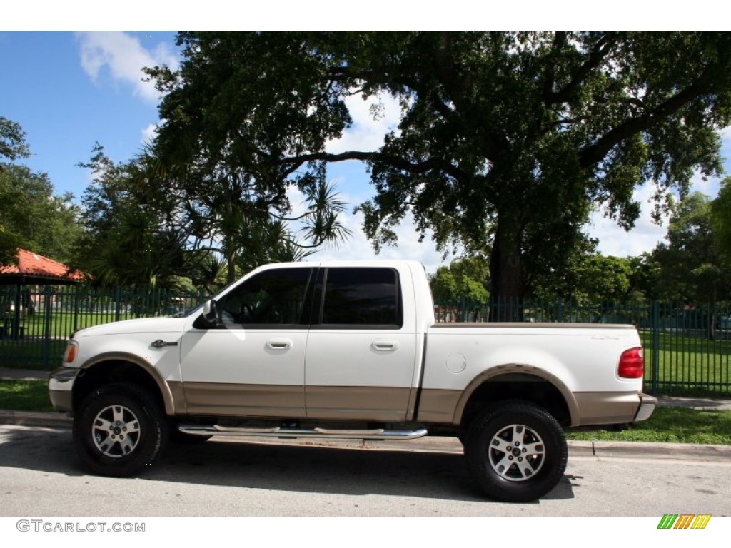 2003 F150 King Ranch SuperCrew 4x4 - Oxford White / Castano Brown Leather photo #4