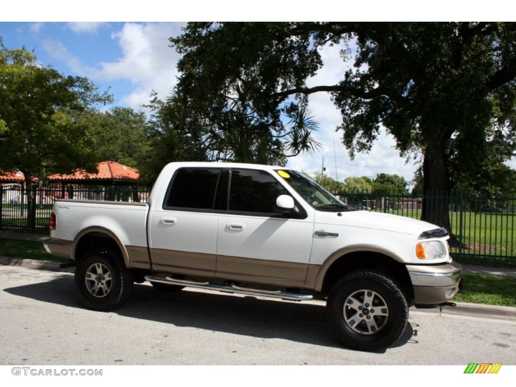 2003 F150 King Ranch SuperCrew 4x4 - Oxford White / Castano Brown Leather photo #13