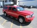 2008 Flame Red Dodge Dakota SLT Crew Cab 4x4  photo #31