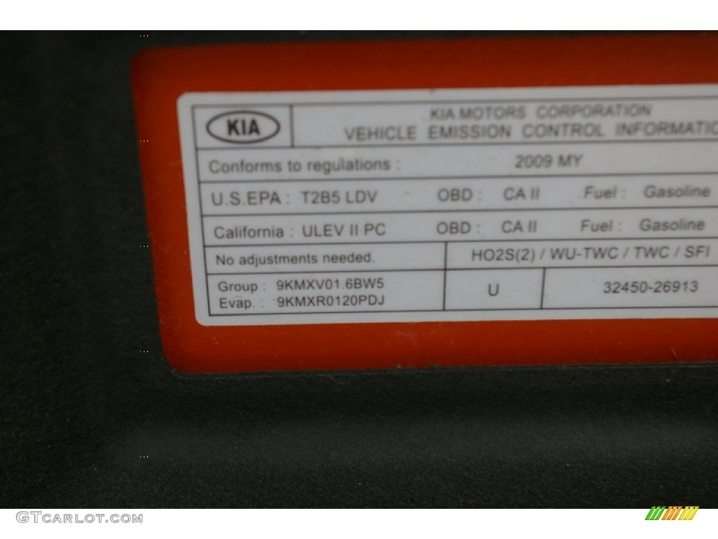 2009 Kia Rio LX Sedan Info Tag Photos