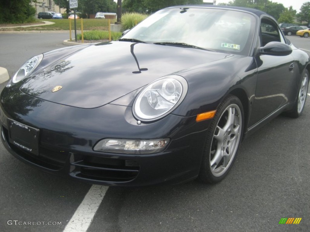 2008 911 Carrera Cabriolet - Midnight Blue Metallic / Sea Blue photo #5