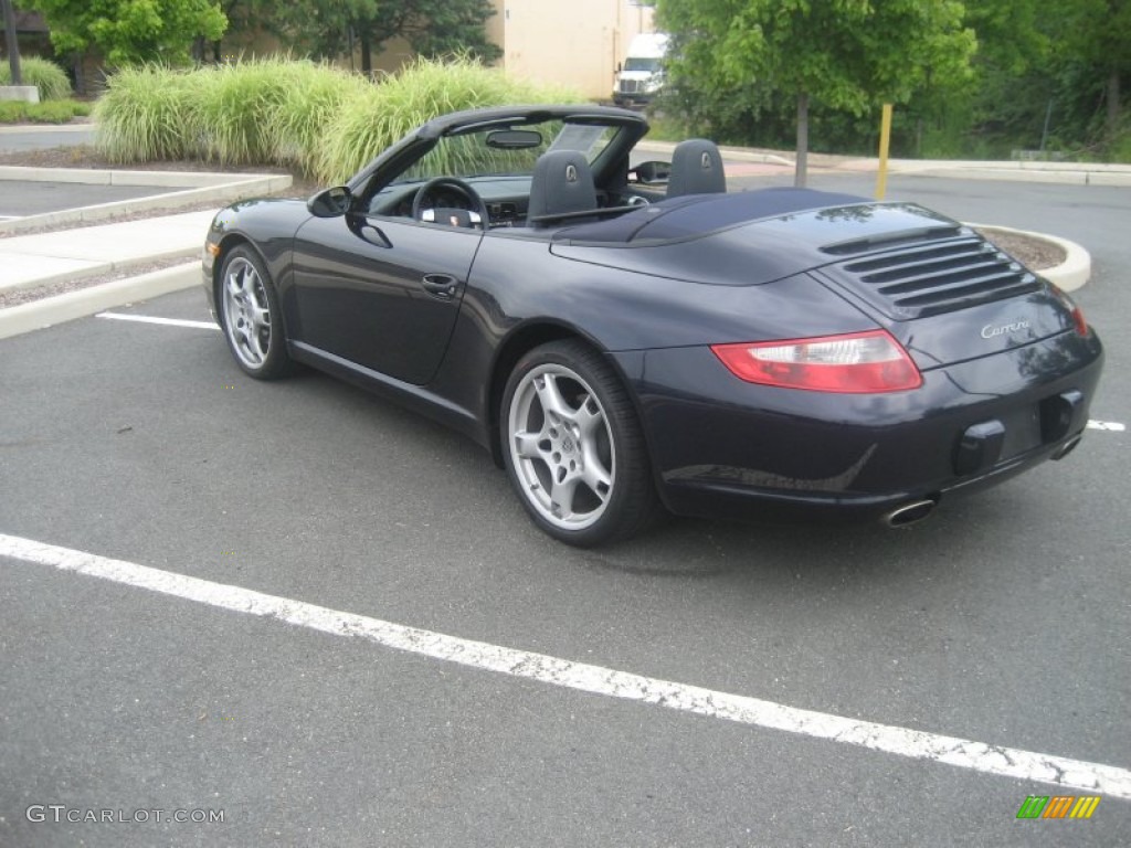 2008 911 Carrera Cabriolet - Midnight Blue Metallic / Sea Blue photo #13