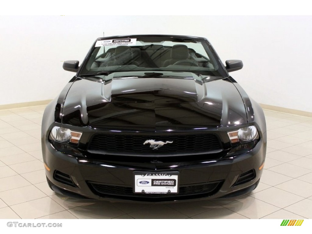 2010 Mustang V6 Convertible - Black / Charcoal Black photo #2