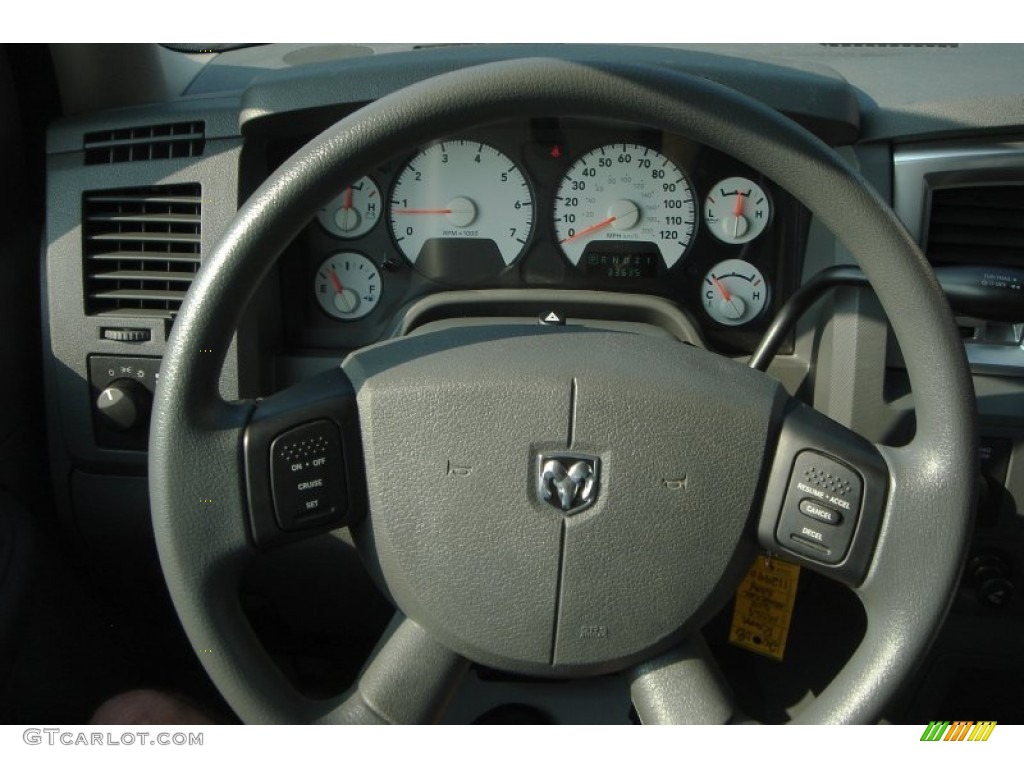 2008 Dodge Ram 1500 SXT Mega Cab 4x4 Medium Slate Gray Steering Wheel Photo #52361292