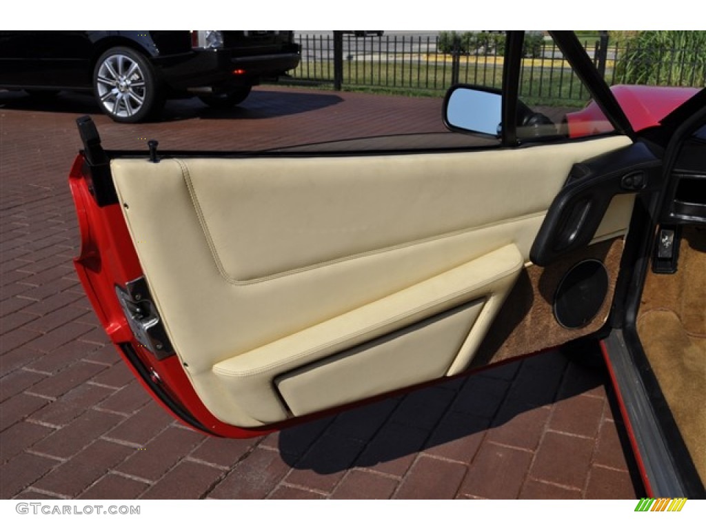 1986 Ferrari 328 GTS Cream Door Panel Photo #52363159