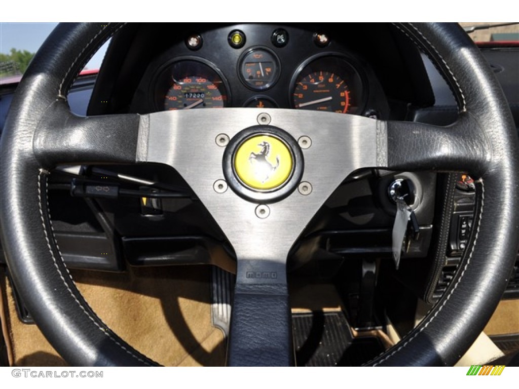 1986 Ferrari 328 GTS Cream Steering Wheel Photo #52363192