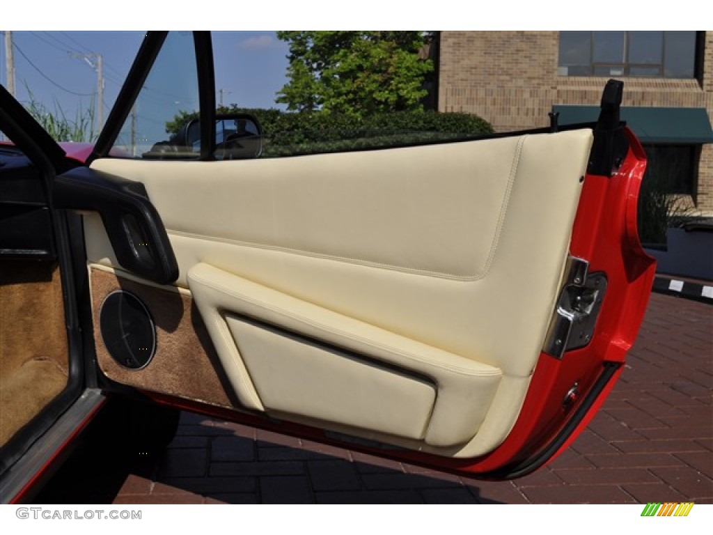 1986 Ferrari 328 GTS Cream Door Panel Photo #52363231