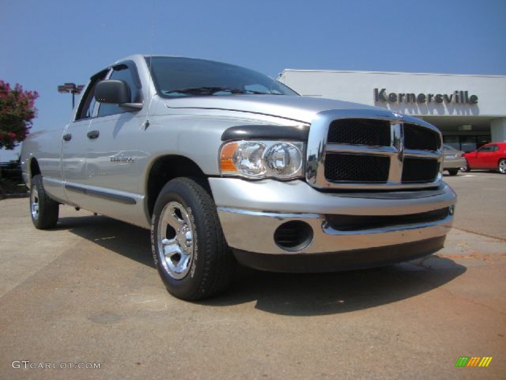 2005 Ram 1500 SLT Quad Cab - Bright Silver Metallic / Dark Slate Gray photo #1