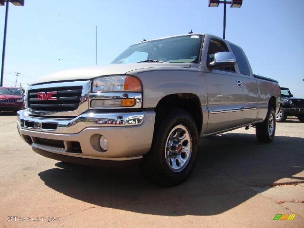 2005 Sierra 1500 Z71 Extended Cab 4x4 - Silver Birch Metallic / Pewter photo #7