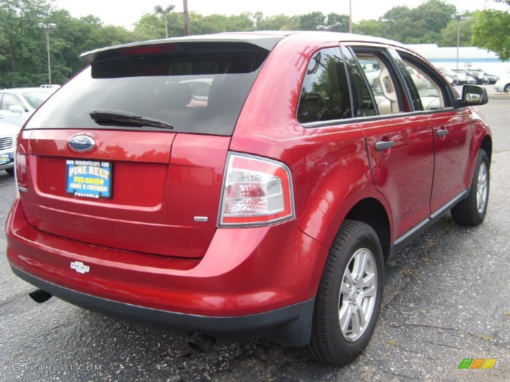 2007 Edge SE AWD - Redfire Metallic / Camel photo #4