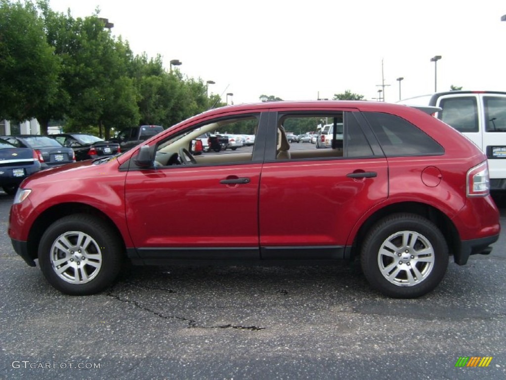 2007 Edge SE AWD - Redfire Metallic / Camel photo #9