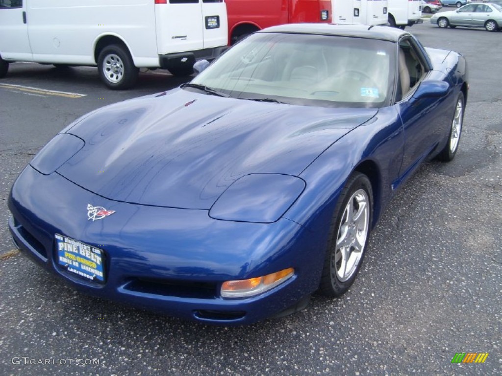 2004 Corvette Coupe - LeMans Blue Metallic / Light Oak photo #1